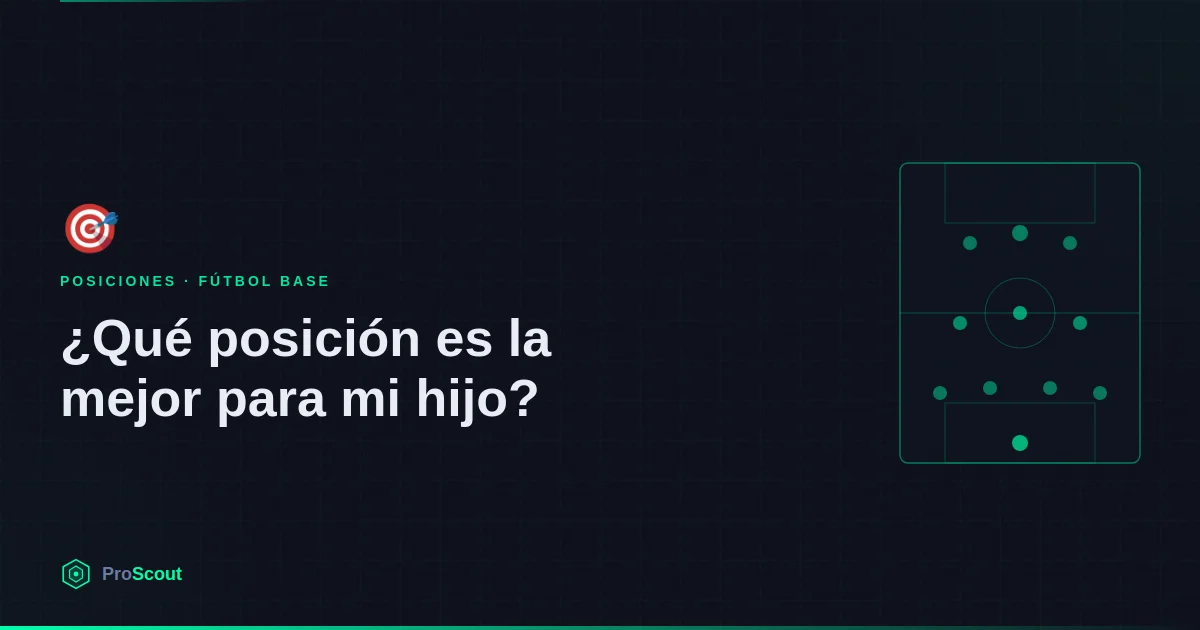 ¿Qué posición es la mejor para mi hijo en fútbol?