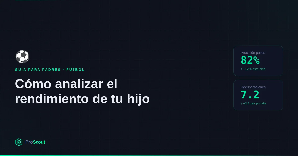 Cómo analizar el rendimiento de tu hijo en fútbol: guía para padres
